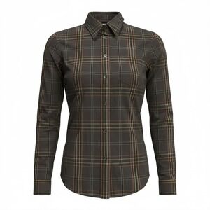 Filson Women's Hyland Plaid Long Sleeve Button Up Shirt Size Small Brown Red